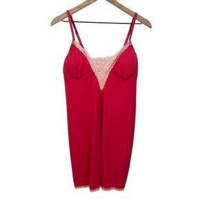 Jessica Simpson Lace Padded Intimate Lingerie Chemise Slip Pink Size‎ Medium